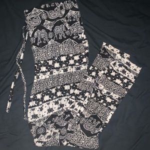 Elephant joggers (Black and white)